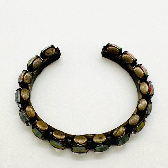 Vintage Rare heliotrope Sorrelli Crystal Cuff Bracelet - Picture 15 of 17